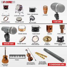 Load image into Gallery viewer, 5Core Conga Mic Snare Tom Microphone Drum Kit Condenser XLR Instrument Mics GREY-2
