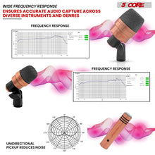 Load image into Gallery viewer, 5Core Conga Mic Snare Tom Microphone Drum Kit Condenser XLR Instrument Mics Copper XP-1
