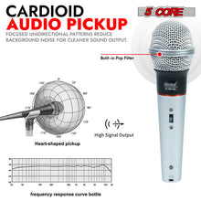 Load image into Gallery viewer, 5Core XLR Microphone Dynamic Mic Karaoke Singing Studio Mics Handheld Microfono-1
