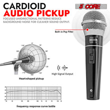 Load image into Gallery viewer, 5Core XLR Microphone Dynamic Mic Karaoke Singing Studio Mics Handheld Microfono-1
