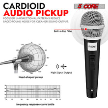 Load image into Gallery viewer, 5Core XLR Microphone Dynamic Mic Karaoke Singing Studio Mics Handheld Microfono-1
