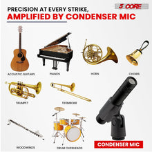 Load image into Gallery viewer, 5Core Instrument Microphone Professional XLR Cardioid Pencil Stick Condenser Mic Black-3
