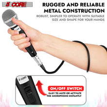 Load image into Gallery viewer, 5Core XLR Microphone Dynamic Mic Karaoke Singing Studio Mics Handheld Microfono-2
