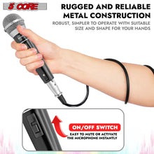 Load image into Gallery viewer, 5Core XLR Microphone Dynamic Mic Karaoke Singing Studio Mics Handheld Microfono-2
