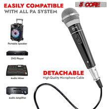 Load image into Gallery viewer, 5Core XLR Microphone Dynamic Mic Karaoke Singing Studio Mics Handheld Microfono-4
