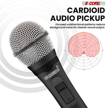 Load image into Gallery viewer, 5Core XLR Microphone Dynamic Mic Karaoke Singing Studio Mics Handheld Microfono-3
