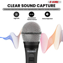 Load image into Gallery viewer, 5Core XLR Microphone Dynamic Mic Karaoke Singing Studio Mics Handheld Microfono-4
