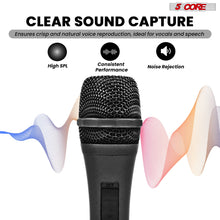 Load image into Gallery viewer, 5Core XLR Microphone Dynamic Mic Karaoke Singing Studio Mics Handheld Microfono-4
