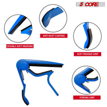 Load image into Gallery viewer, 5Core Capo Acoustic Electric Guitar 6 String Kapo Clip For Banjo Mandolin Ukulele BLUE-1
