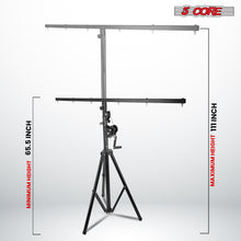 Load image into Gallery viewer, 5Core DJ Light Stand Stage Lighting Truss System Hand Crank Heavy Duty Adjustable T bar Mount Tripod-1
