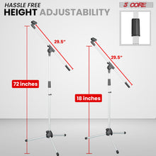 Load image into Gallery viewer, 5Core Tripod Mic Stand 4Pcs Adjustable Holder Floor Microphone Boom Arm-1
