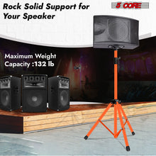 Load image into Gallery viewer, 5Core Speaker Stand Tripod Tall Adjustable 72 Inch DJ Pole Mount Studio Monitor Stands ORANGE 1 PK-2
