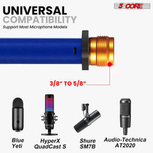 Load image into Gallery viewer, 5Core Tripod Mic Stand 2Pcs Adjustable Holder Floor Microphone Boom Arm-3
