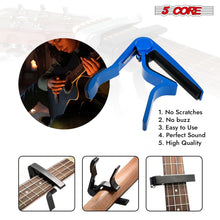 Load image into Gallery viewer, 5Core Capo Acoustic Electric Guitar 6 String Kapo Clip For Banjo Mandolin Ukulele BLUE-3
