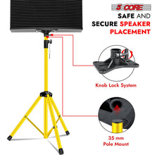 Load image into Gallery viewer, 5Core Speaker Stand Tripod Tall Adjustable 72 Inch DJ Pole Mount Studio Monitor Stands Yellow 1 PK-3
