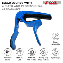 Load image into Gallery viewer, 5Core Capo Acoustic Electric Guitar 6 String Kapo Clip For Banjo Mandolin Ukulele BLUE-4
