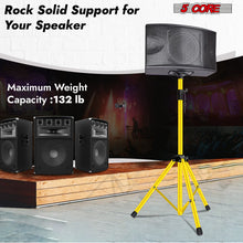 Load image into Gallery viewer, 5Core Speaker Stand Tripod Tall Adjustable 72 Inch DJ Pole Mount Studio Monitor Stands Yellow 1 PK-4
