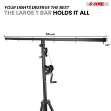 Load image into Gallery viewer, 5Core DJ Light Stand Stage Lighting Truss System Hand Crank Heavy Duty Adjustable T bar Mount Tripod-4
