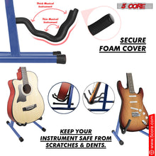 Load image into Gallery viewer, 5Core Guitar Stand Floor A Frame Electric Acoustic Bass Soporte Para Guitarra BLUE-2
