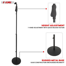 Load image into Gallery viewer, 5Core Universal Microphone Stand 2Pcs Height Adjustable 35 to 57&quot; Round Base Floor Mic Holder Metal Build-2
