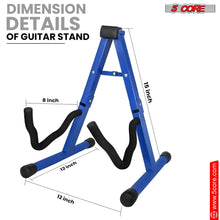 Load image into Gallery viewer, 5Core Guitar Stand Floor A Frame Electric Acoustic Bass Soporte Para Guitarra BLUE-4
