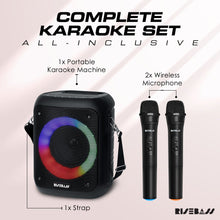 Load image into Gallery viewer, Portable Karaoke Machine w/ 2 Wireless Microphones-2
