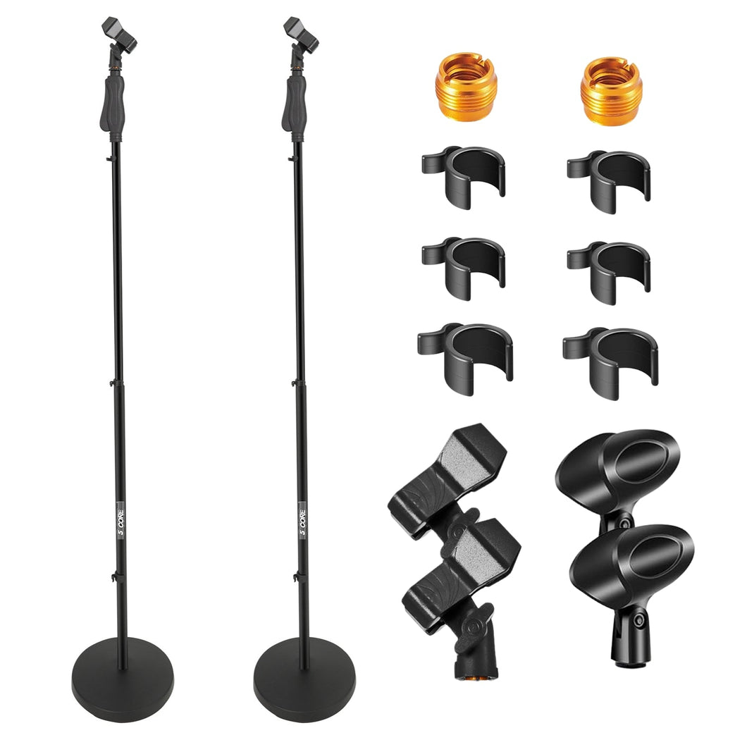 5Core Universal Microphone Stand 2Pcs Height Adjustable 35 to 57