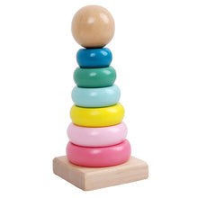 Load image into Gallery viewer, Rainbow Stack Tower Worm Puzzles-3
