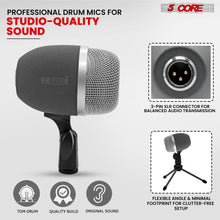 Load image into Gallery viewer, 5Core Conga Mic Snare Tom Microphone Drum Kit Condenser XLR Instrument Mics XP-3
